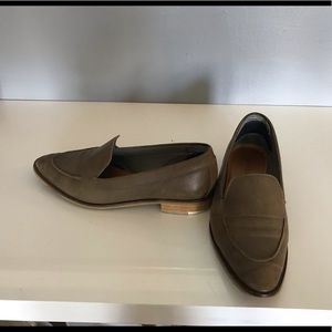 Everlane olive green loafers